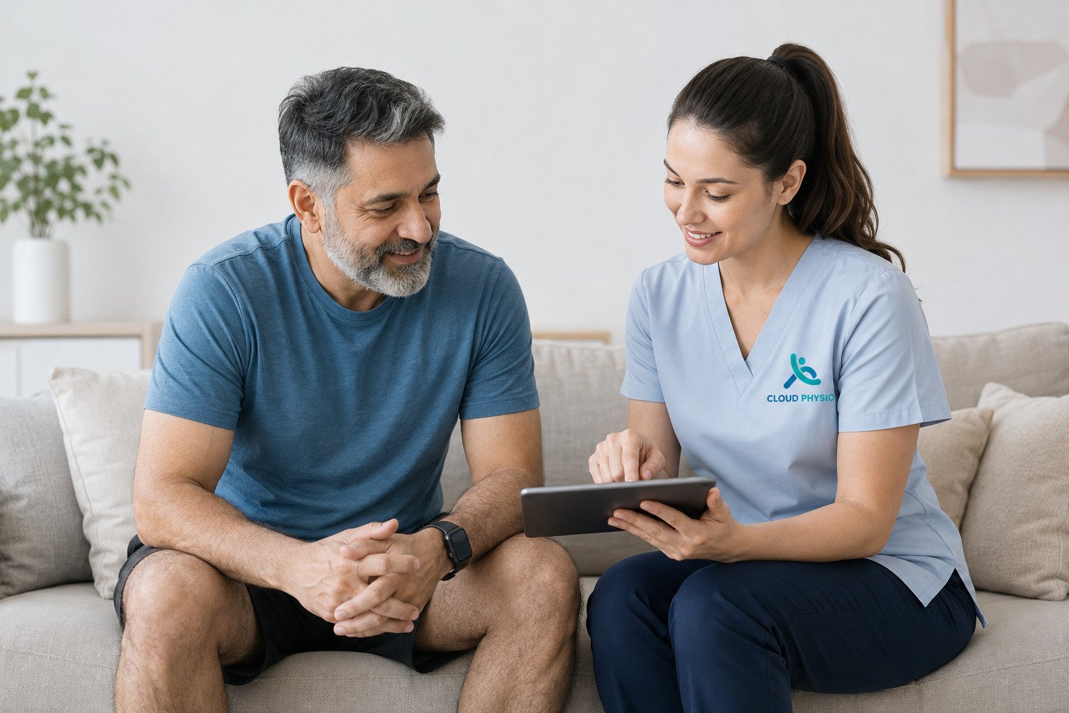 Comfortable Senior Support Consultation at Home